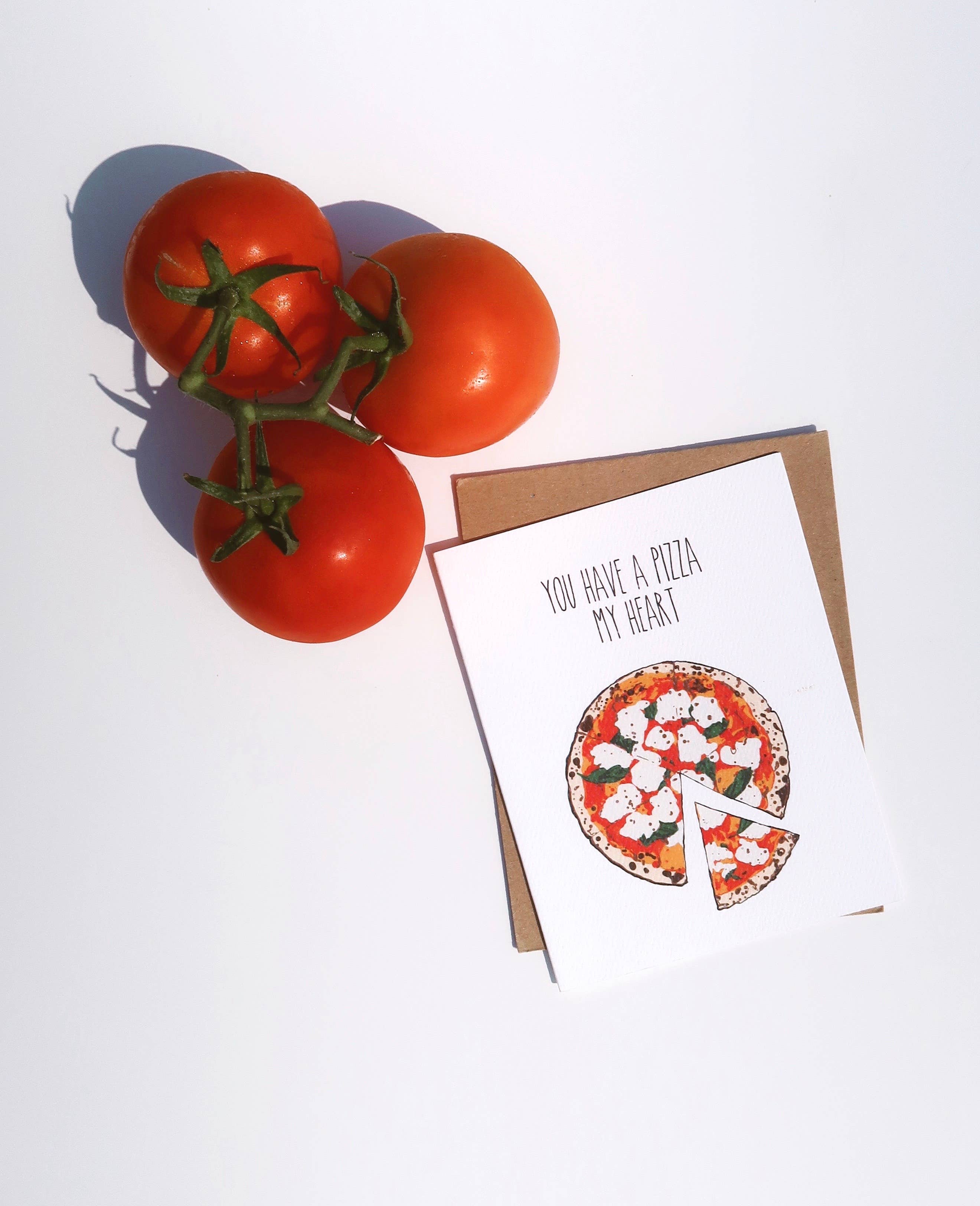 Noted By Copine - Wholesale Love Card - Pizza My Heart Everyday Greeting Card3