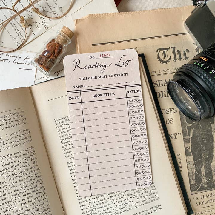 Reading List Bookmark for wholesale by Literary Craft Parlour