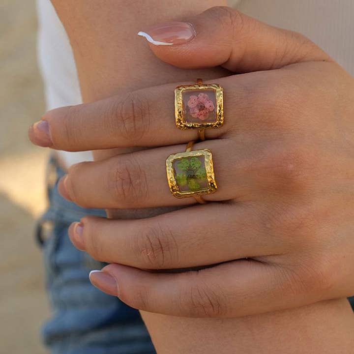 ACCITY - Wholesale Cocktail/Statement Ring - IMMORTAL FLOWER STAINLESS STEEL RINGS FOR WOMEN_CWAJE0610