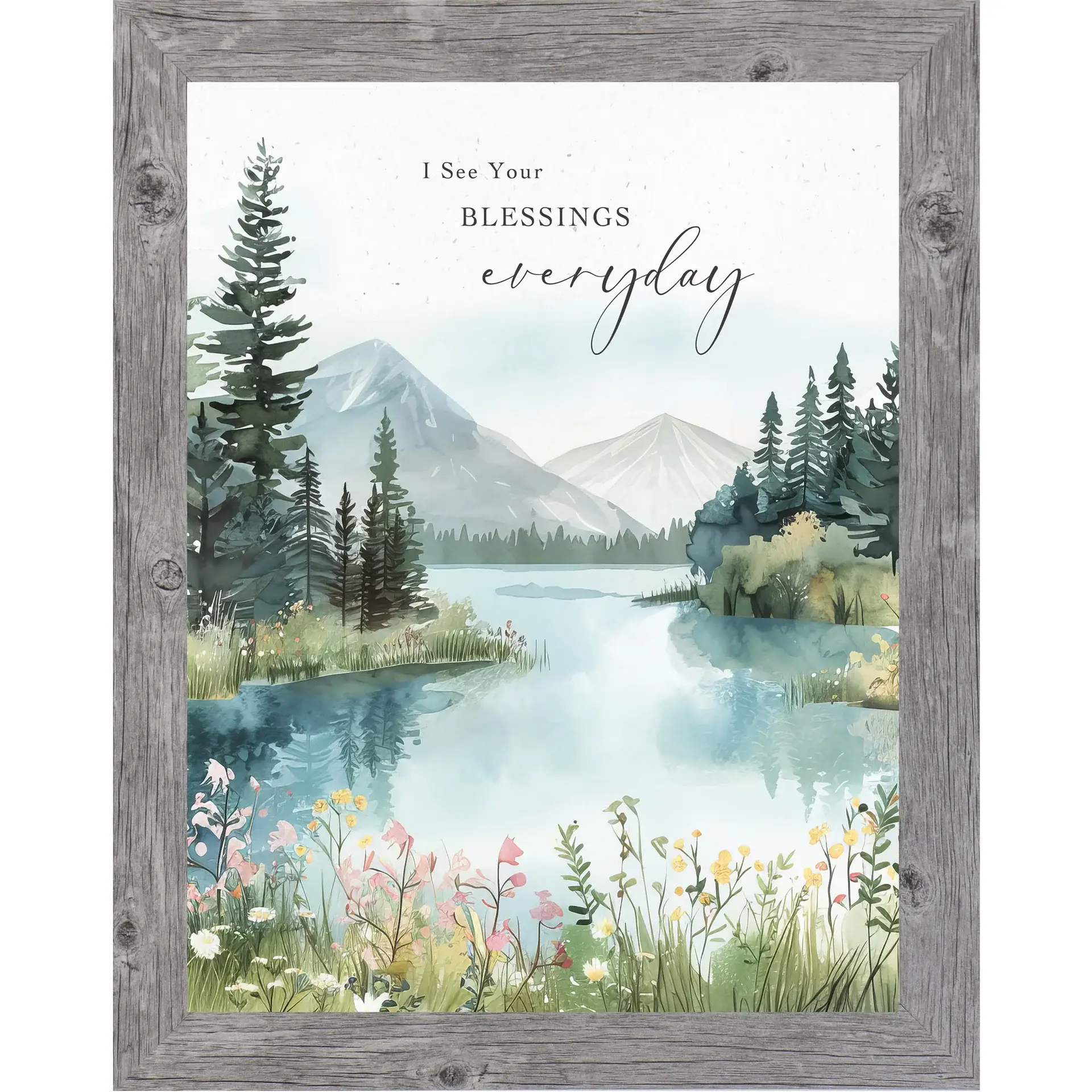 Summer Snow Art - Wholesale Wall Art Set - I See Your Blessings Everyday Forest Mountains Art Decor2