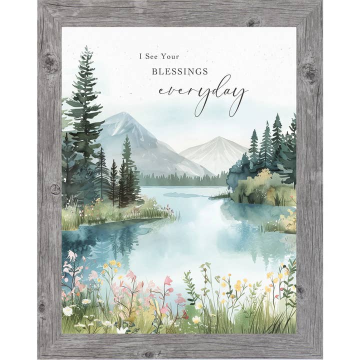 Summer Snow Art - Wholesale Wall Art Set - I See Your Blessings Everyday Forest Mountains Art Decor2