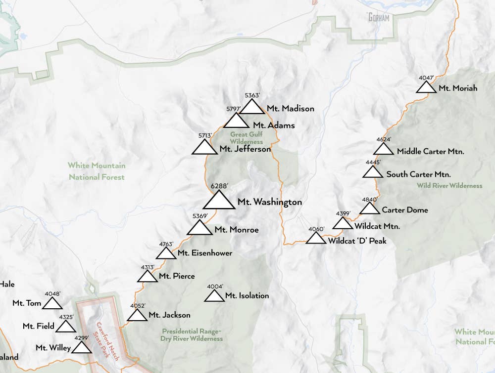 Best Maps Ever - Vente Poster - Poster Carte du New Hampshire de 4000 pieds de page 18 x 241