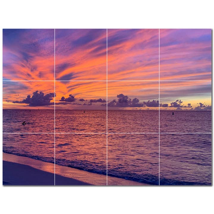 Sunset Keramiska plattor Keramiska plattor Väggmålning PT500961 för wholesale av Picture-Tiles.com