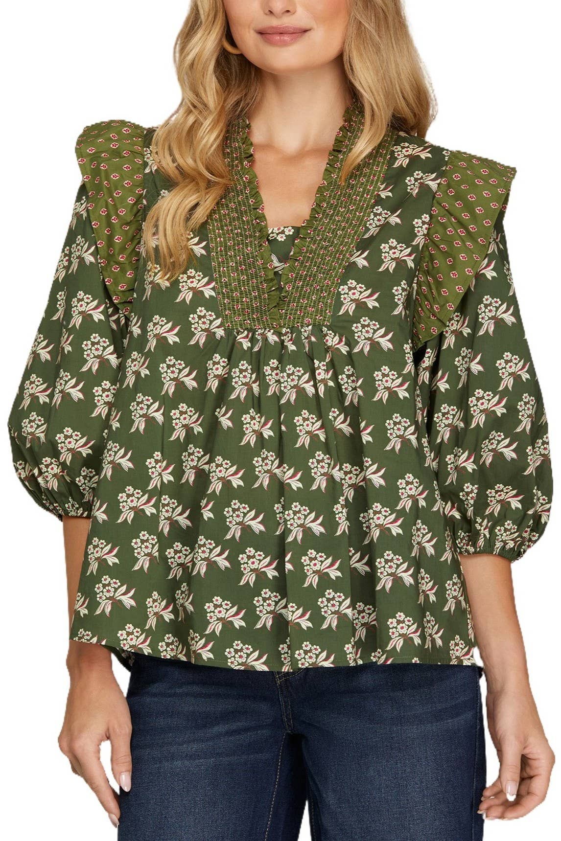 Vanilla Monkey – Engroshandel Bluse - Dame – Vævet Print Top0