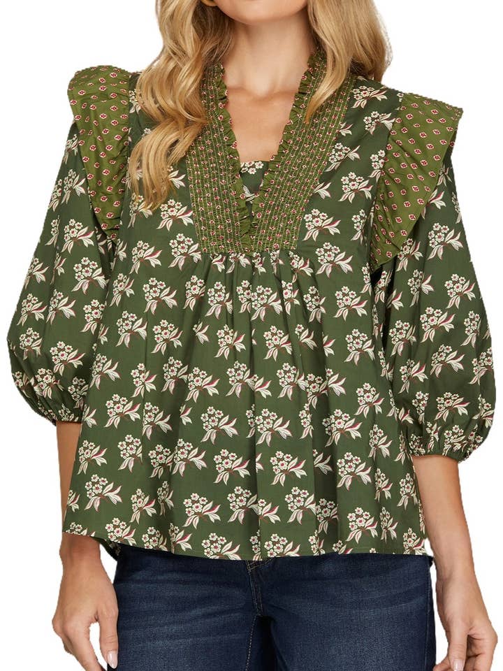 Top con stampa intrecciata per la vendita all'ingrosso da parte di Vanilla Monkey