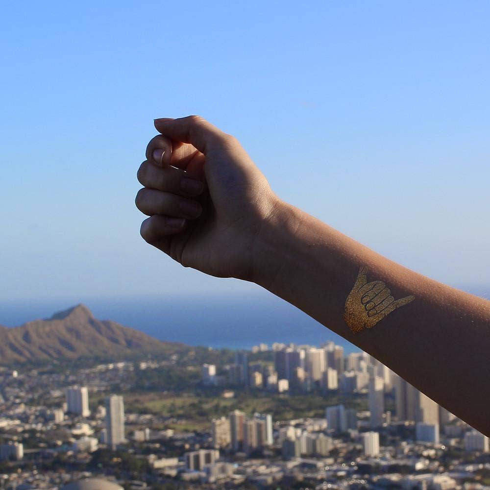 Goldy.LA - Wholesale Temporary Tattoo - Shaka Symbol2