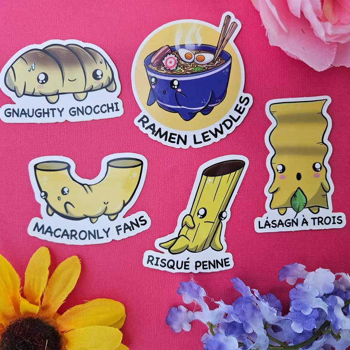 Pacote de Autocolantes Noods (5 autocolantes) por atacado de Meg's Mashables