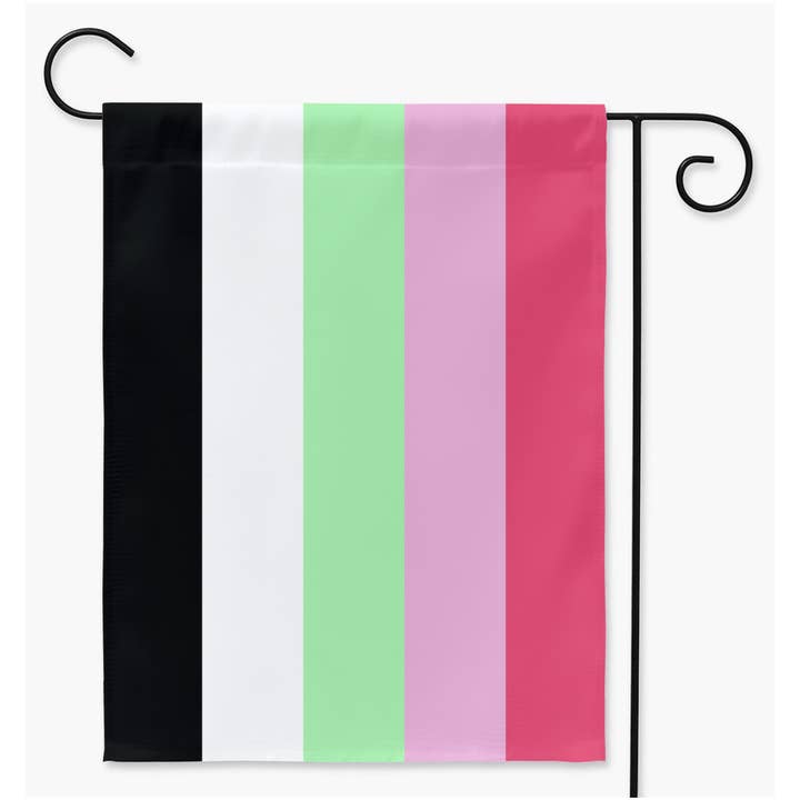 Ninja Ferret Art – Bandeira por atacado – Bandeiras Recipromantic Pride Pard e Jardim | Face simples ou dupla face | 2 tamanhos | Espectro Aromântico e Assexuado