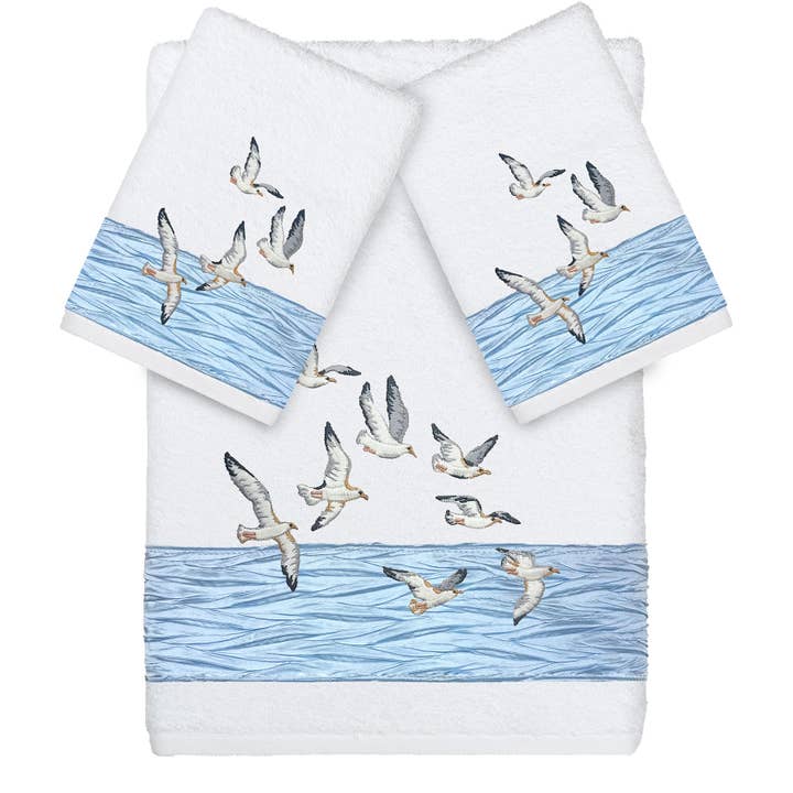 Toallas adornadas con gaviotas para venta al por mayor de Khalpera