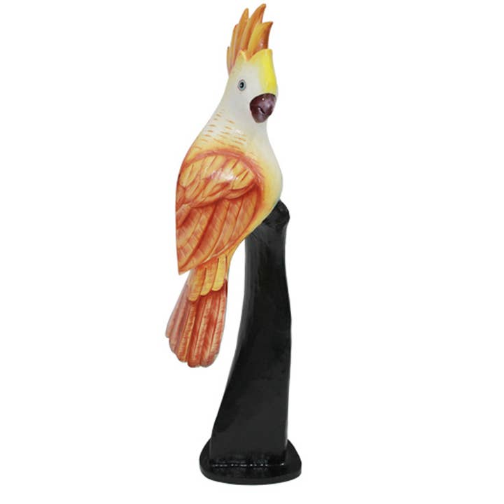 Beachcombers - Wholesale Decorative Figurine - SALE Large Wood Cockatoo Figure