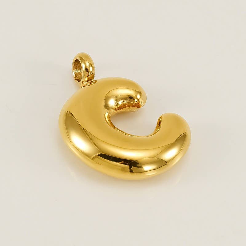 JOSSLYN by wall to wall - Wholesale Individual Charm/Pendant - CHARMS - 18K STAINLESS STEEL TARNISH FREE INITIAL | 40CM1017