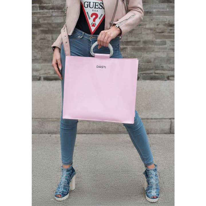 DASTI - Wholesale Tote Bag - Women's - Dasti Summer Vinyl PVC Handbag Wareproof Pink