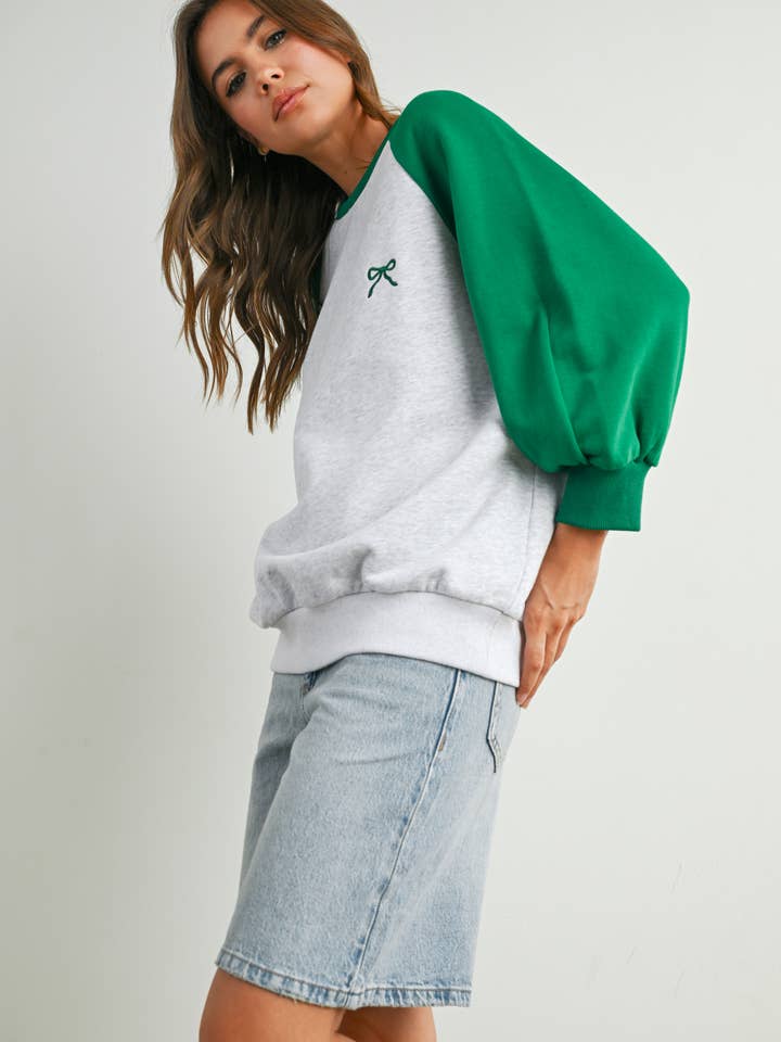 Sweet Varsity Oversized shirt - BMT7737 for wholesale by BUTTERMELON