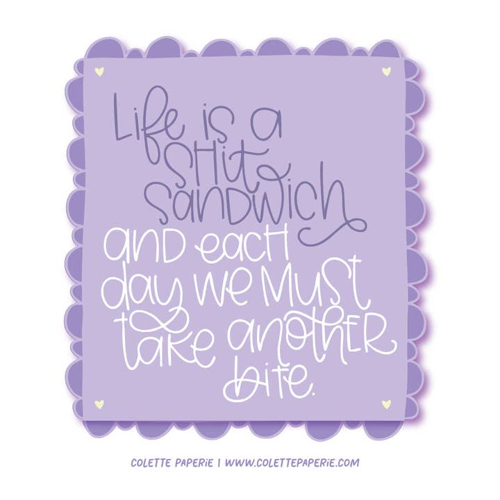 Scheiß-Sandwich Lustiger Sarkastischer Vinyl Wasserdichter Aufkleber für den Großhandel von Colette Paperie