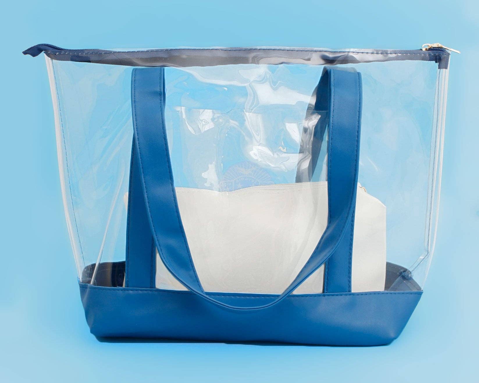 Tote Blue Clear ZPB Sorority Bag for Women for wholesale on Faire1