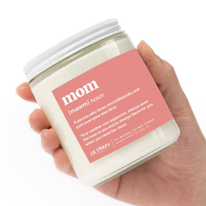 Bougie Mom Definition - Cadeau pour la fête des mères pour la vente par CE Craft Co