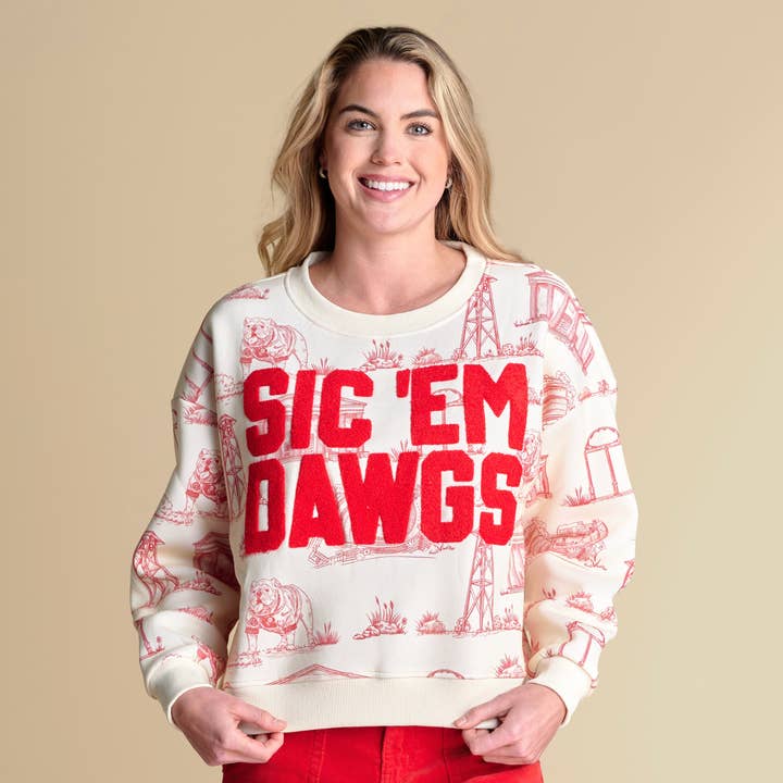 The Team Toile Pullover | Georgia for wholesale by Stewart Simmons