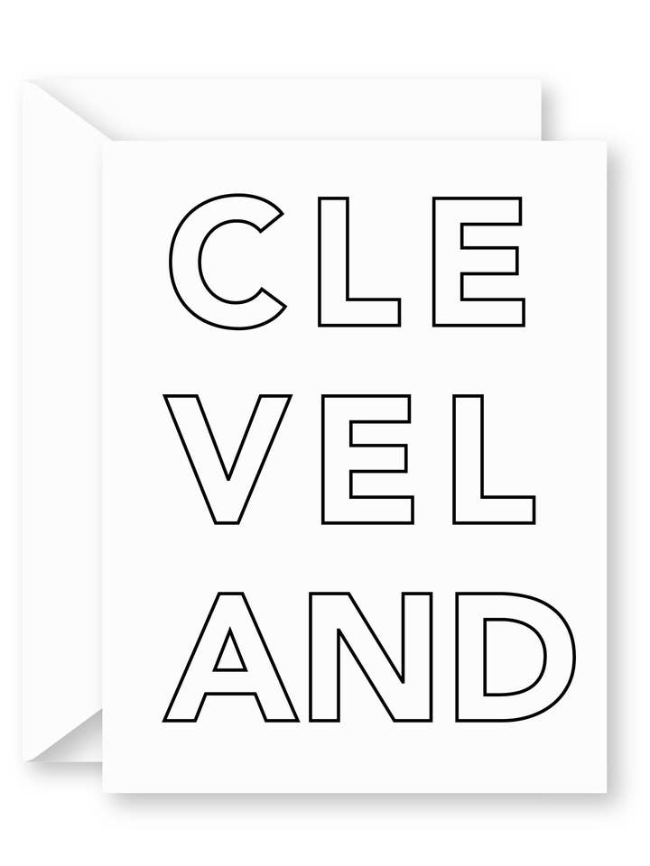 Carte de vœux Cleveland pour la vente par Impress Design Studio