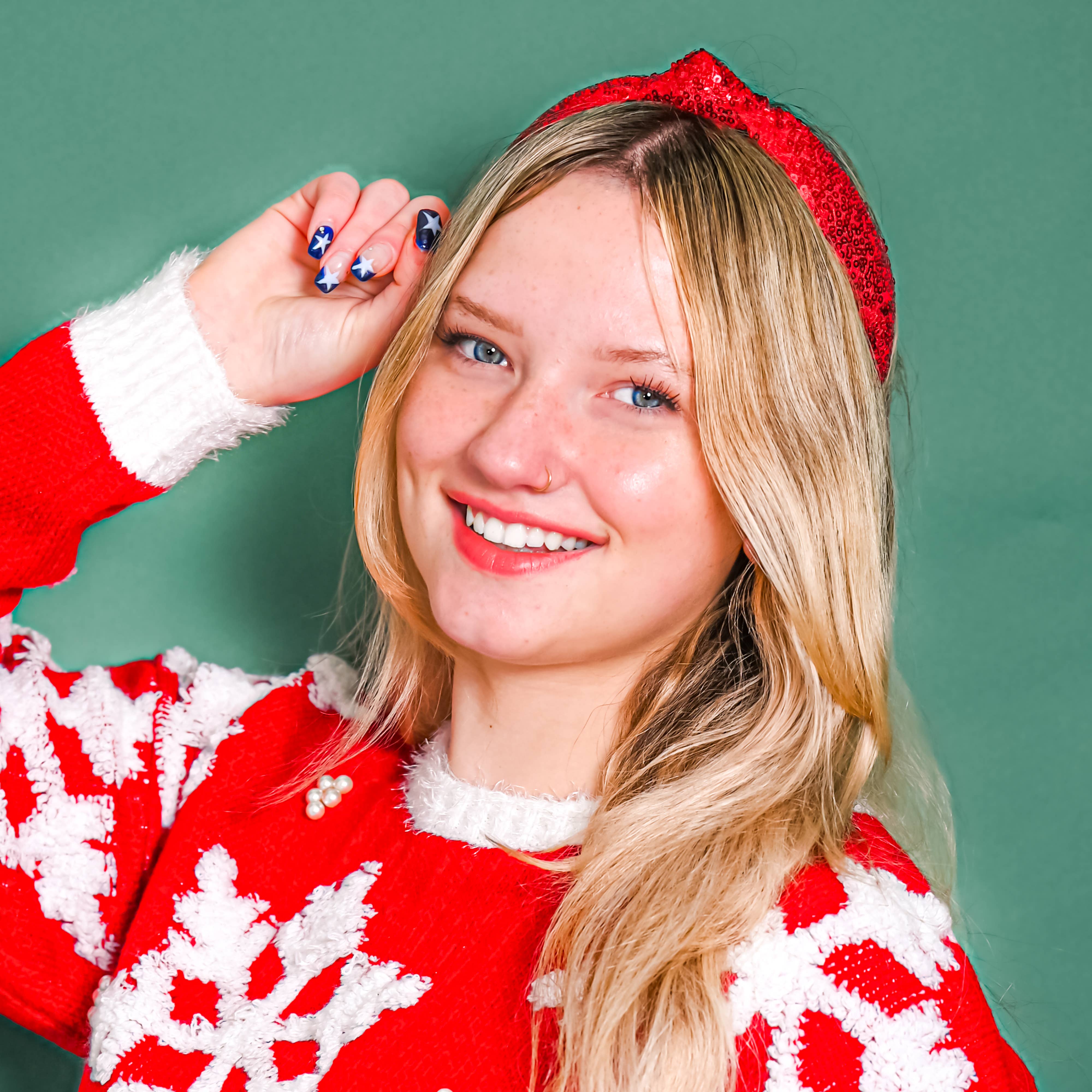 Frog Sac - Wholesale Fashion Headband - Kids - Sequin Knot Headband - Valentine's, Christmas, St. Patrick's10