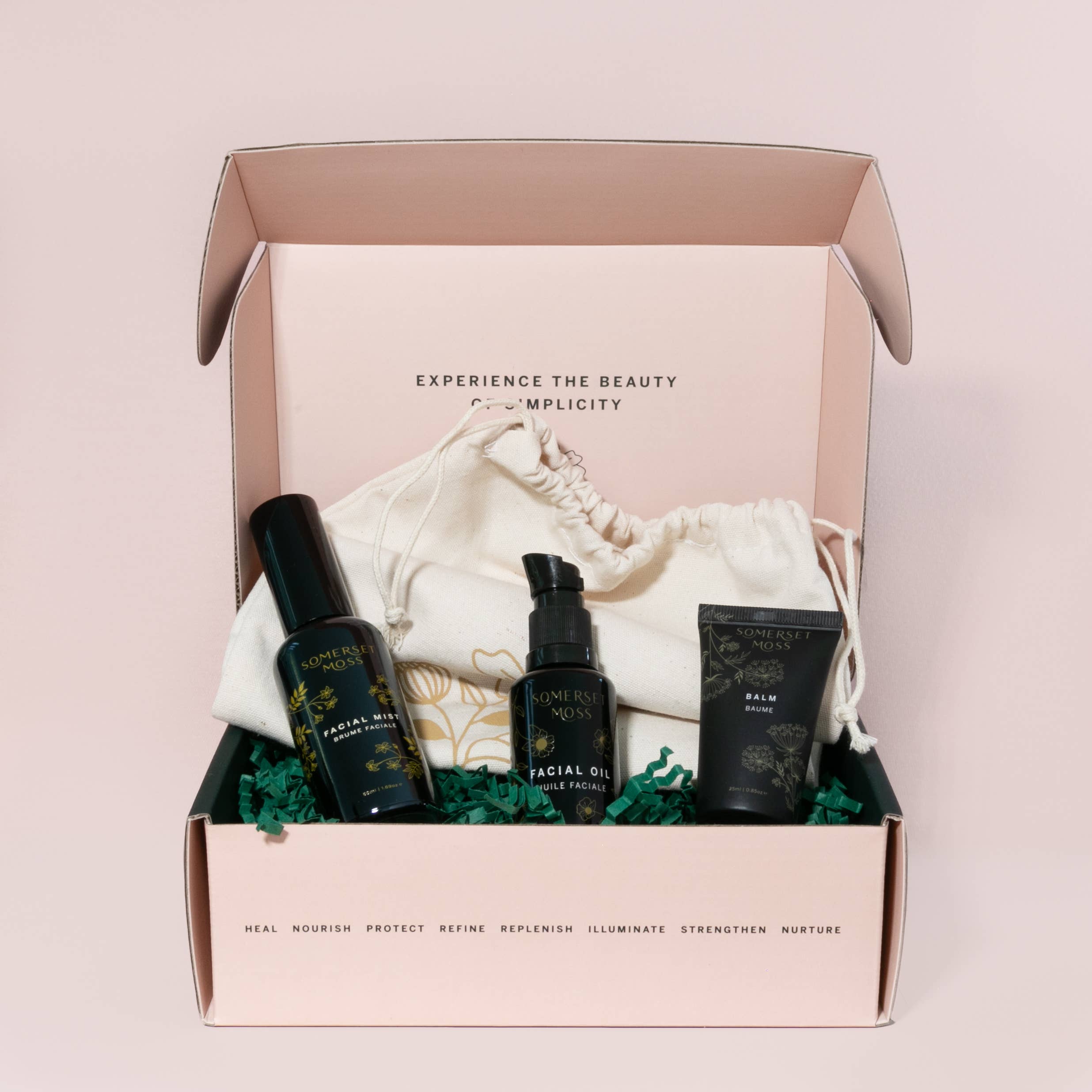 Somerset Moss (No Duties | Ships from CA | USMCA Compliant) - Wholesale Facial Care Set/Kit - Core Collection Kit1