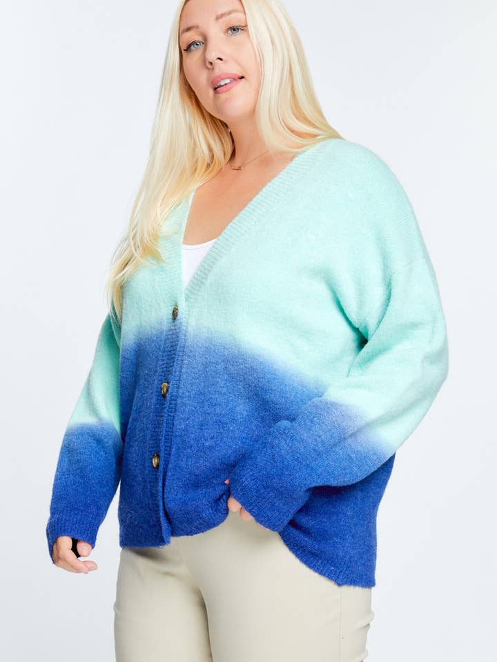 Davi & Dani - Wholesale Cardigan - Women's - OVERSIZE BUTTON DOWN CROPPED DYED SWEATER CARDIGAN5