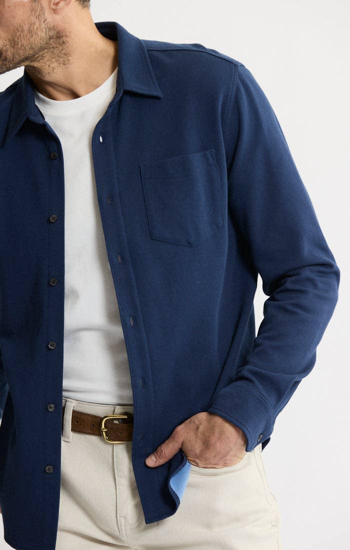 JACHS NY - Wholesale Button Down Shirt - Men's - Manor Long Sleeve Cotton Double Face Shirt1