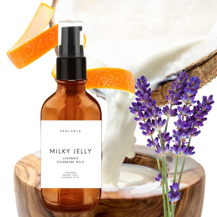 Orglamix - Wholesale Facial Cleanser - Milky Jelly Facial Cleanser | Organic Face Wash - Lavender