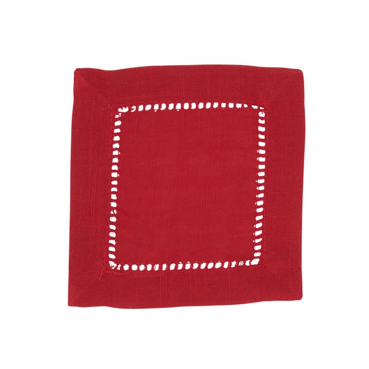 Saro Lifestyle - Wholesale Dinner & Cloth Napkin - Cocktail Napkin With Hemstitch Border