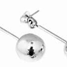 Clous d'oreilles en argent sterling avec boules en argent de 14 mm pour la vente par Atlanta Jewelers Supply