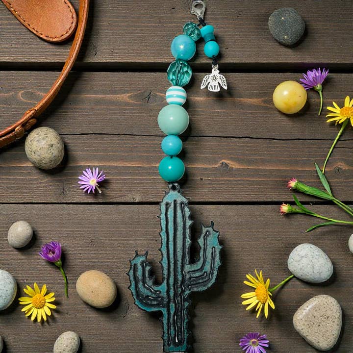 Cactus Recycled Metal Mobile Southwestern Western Purse bag for wholesale by Iron Jewel