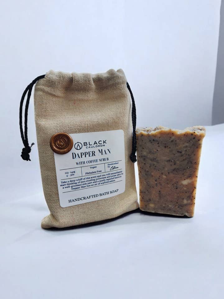 Dapper Man - Jabón facial y corporal para venta al por mayor de Black Cauldron Soap Co.