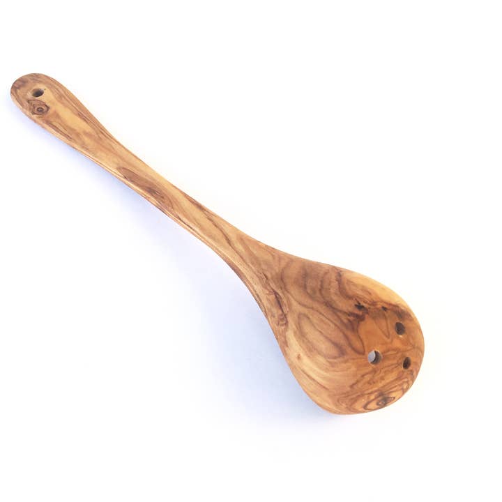 medina mood - Wholesale Kitchen Spoon - ladle with holes olive wood ladle1