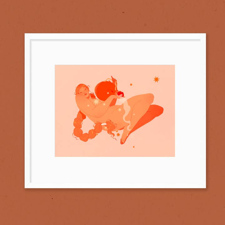 Aquarius Art Print for wholesale by Samantha Mash Illustration