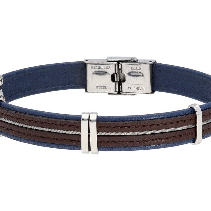 Bracciale in pelle e acciaio 60 per la vendita all'ingrosso da parte di Liska