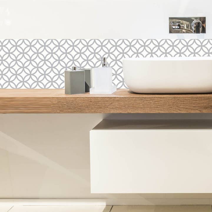 Crédence adhésive vinyle OLSON Gris clair 200x40cm pour la vente par Le Grand Cirque