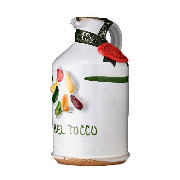 Huile d'olive extra vierge aromatique aux herbes en céramique par Frantoio Galantino pour la vente par Zia Pia