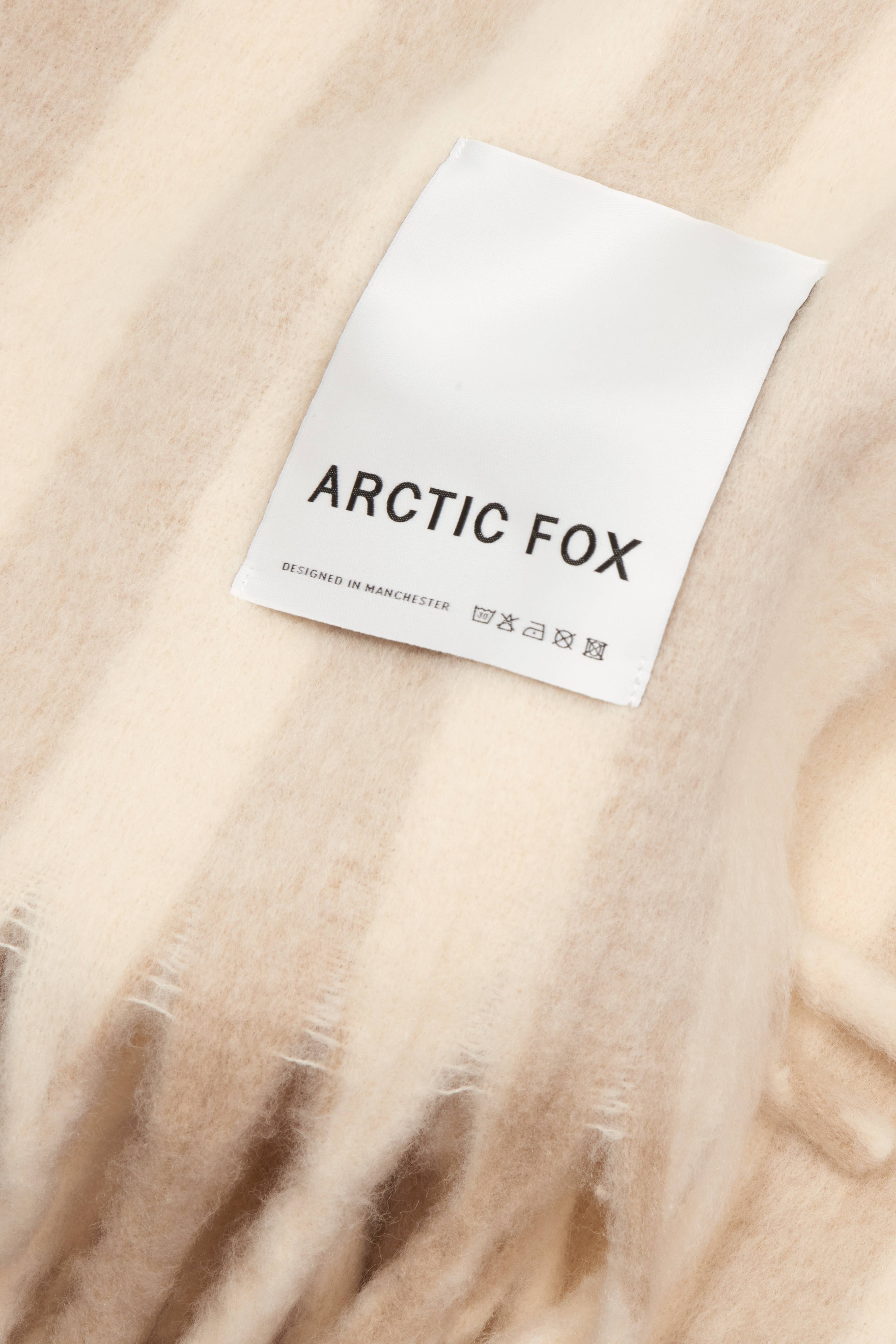 Arctic Fox & Co. - North America - Wholesale Throw Blanket - The Wool Stripe Throw - Pale Taupe Stripe - FW256