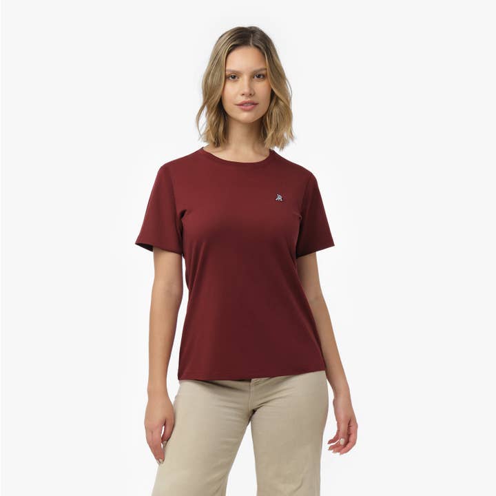 Damen T-Shirt mit Rundhalsausschnitt aus Jersey für den Großhandel von James Bark