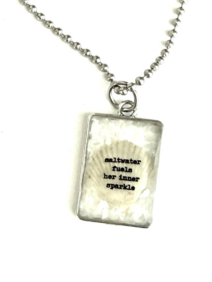 Unik Ocean Vedhæng Strandhalskæde: saltvand driver gnist for engroshandel hos UnfiniSHEd