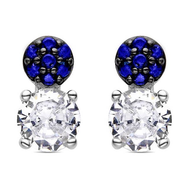 Luxenter – wholesale Dangle earrings – Pendientes Luxenter de Plata de Ley 925 con Circonita Zafiro acabados en rodio - Naiuh0