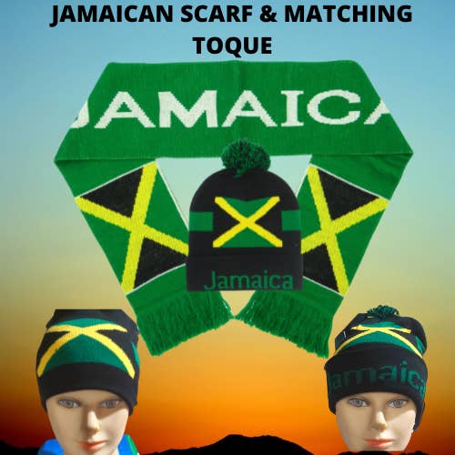 Lenço e boné de malha jamaicana Toque/ Equipamento de Inverno por atacado de Worldwide Souvenir Mart