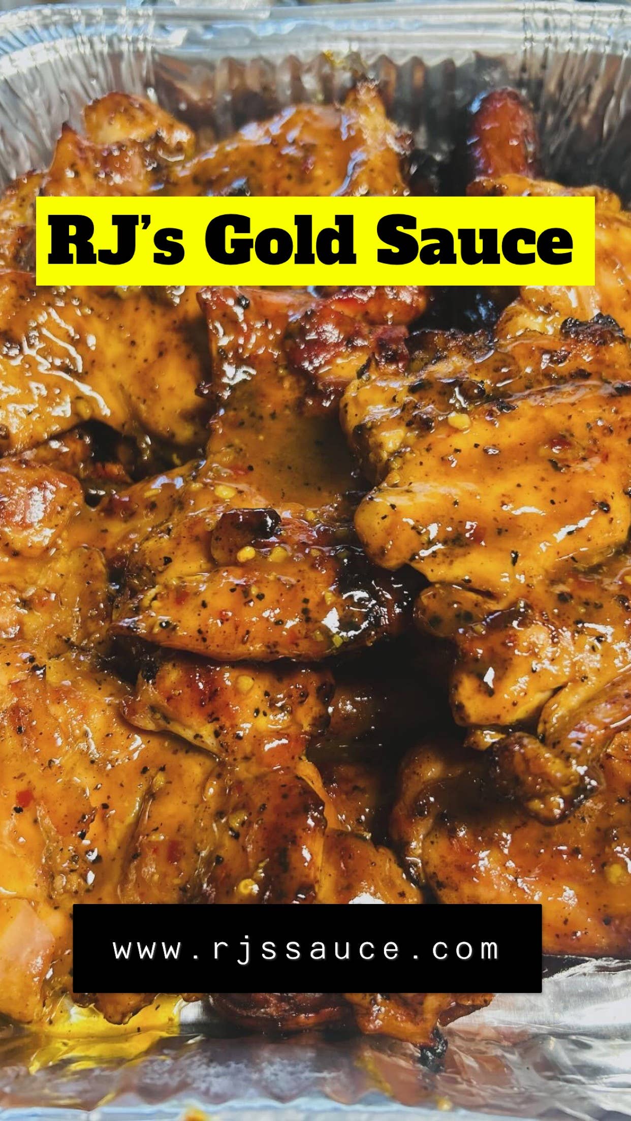RJ's Sauces - Wholesale BBQ Sauce - RJ's Gold Sauce - 16 Ounce Glass Bottle 1