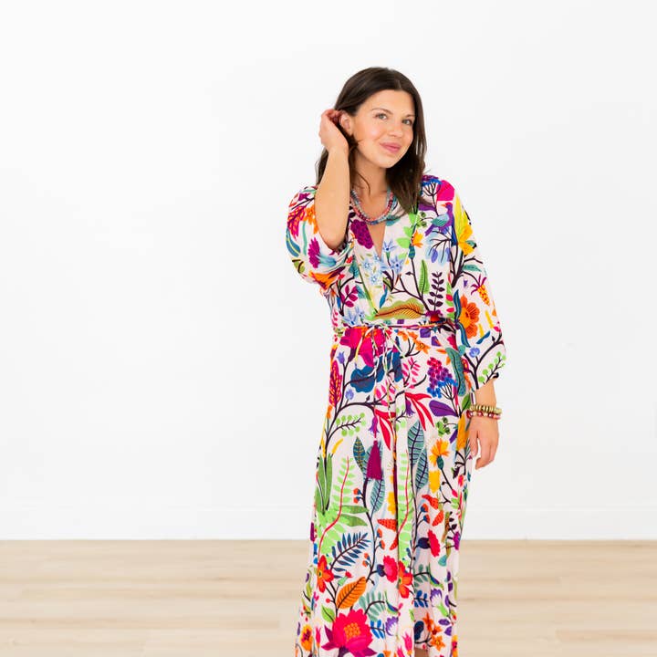 Otomi Wrap-Tie Dress for wholesale by Winton and Waits