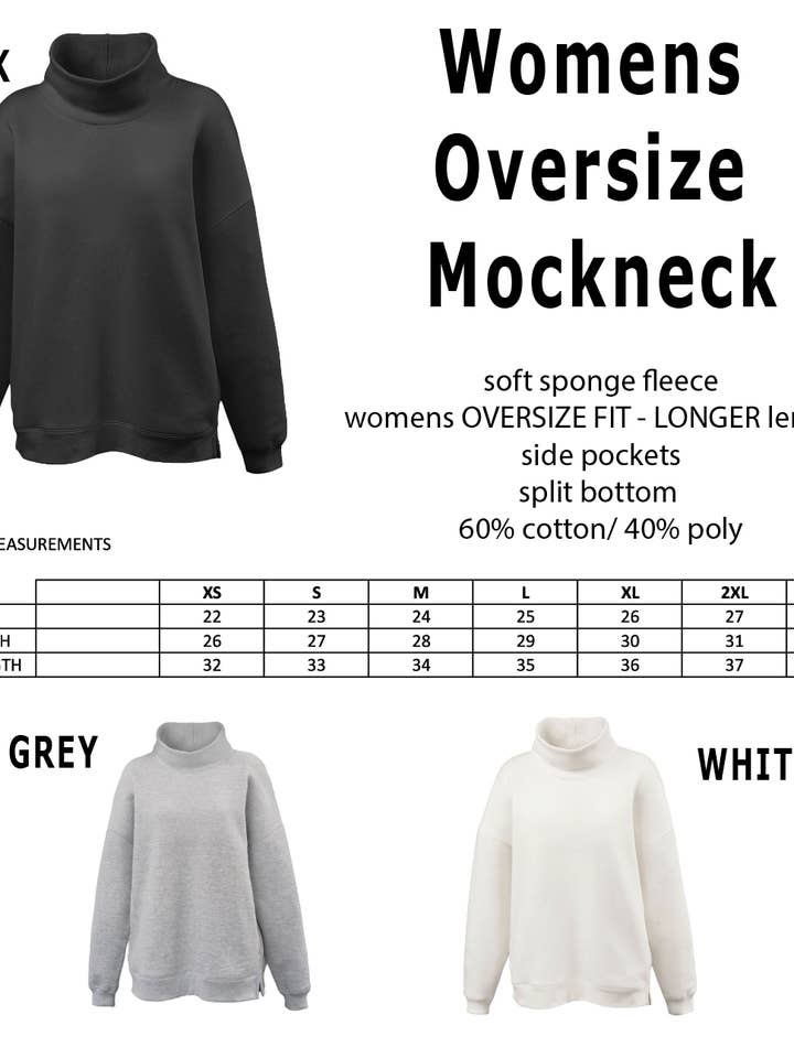 McKenzie’s Infinity LLC - Wholesale Graphic Sweatshirt - Women's - Custom Mock Neck Sweatshirt | Collegiate Graphic Pullover1