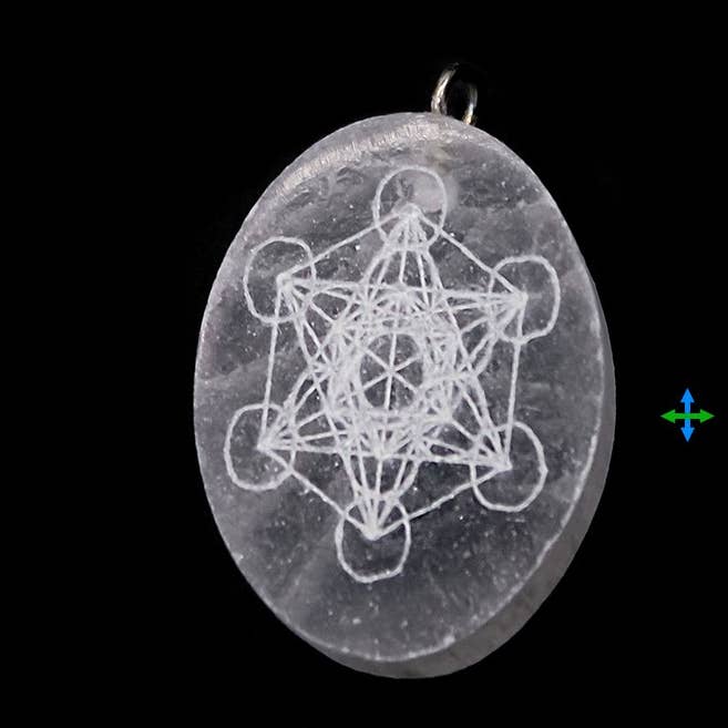 Esoterica Arte - Wholesale Spiritual Stone/Crystal - Pendant Selenite Metatron Approx. 2, 5x3, 5cm (5uid.)0