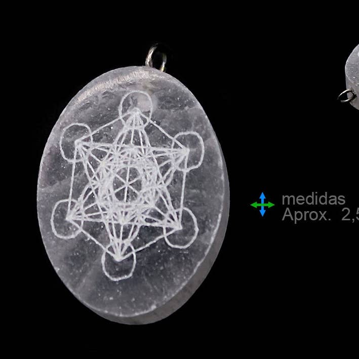 Esoterica Arte - Wholesale Spiritual Stone/Crystal - Pendant Selenite Metatron Approx. 2, 5x3, 5cm (5uid.)