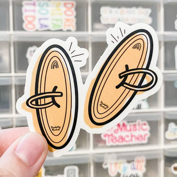 Crash Cymbals Sticker for wholesale by Musically Minted