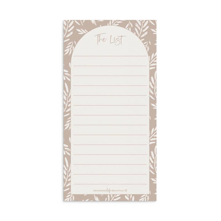 Magnet | Shopping/To-Do List - Neutral for wholesale by Organising Life Beautifully