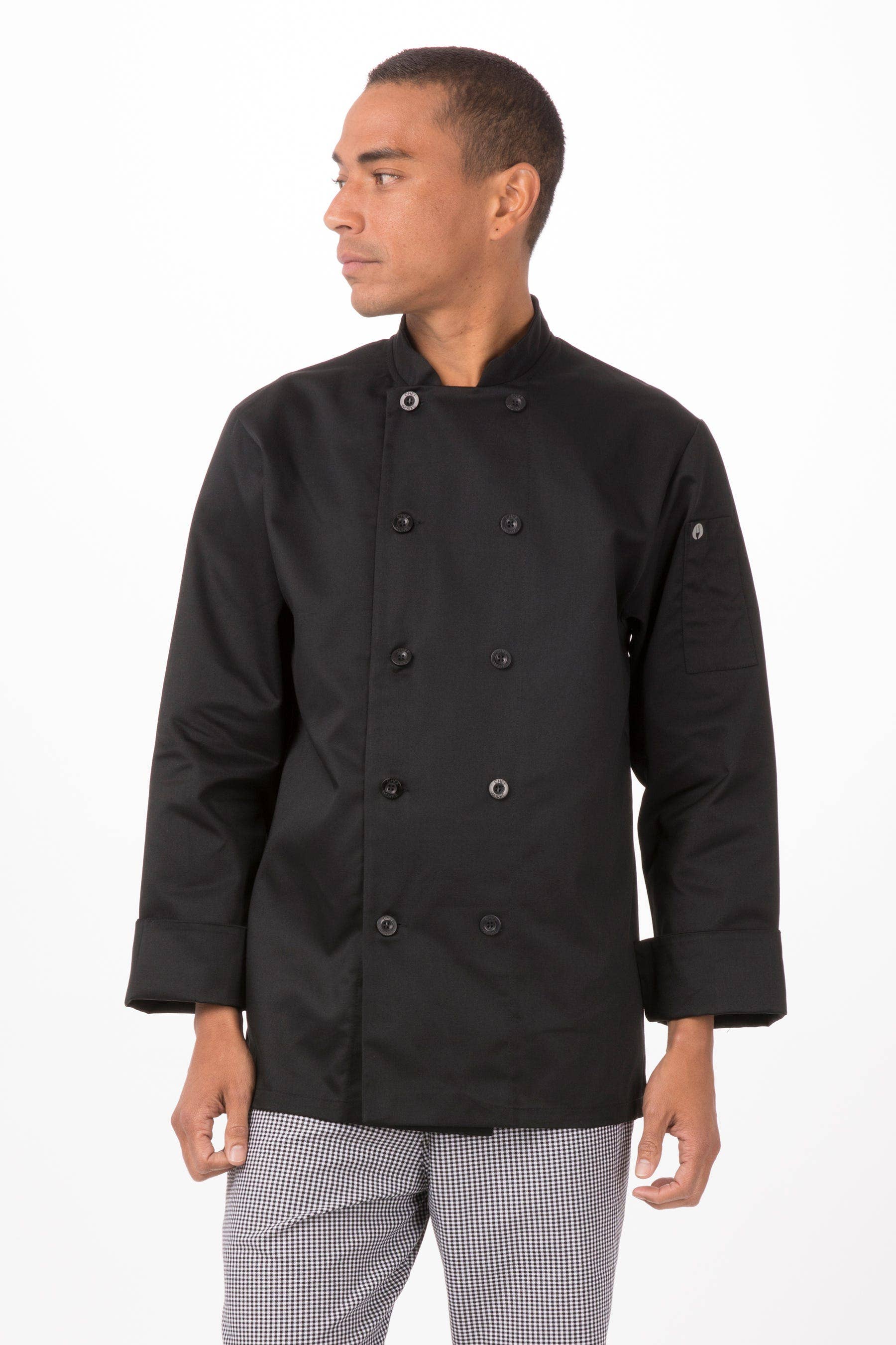 Black BLK  Bastille Chef Coat for wholesale on Faire0