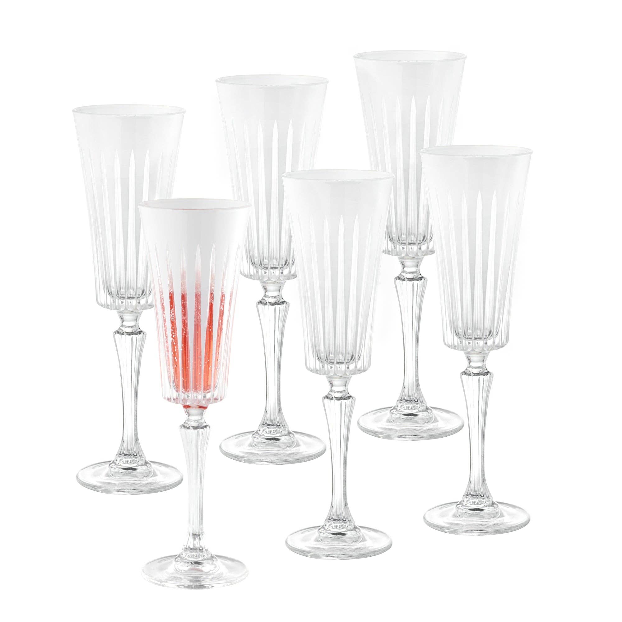 Barski – wholesale Champagne flute – Onyx Champagne Flute, White, 7 oz. Set of 60